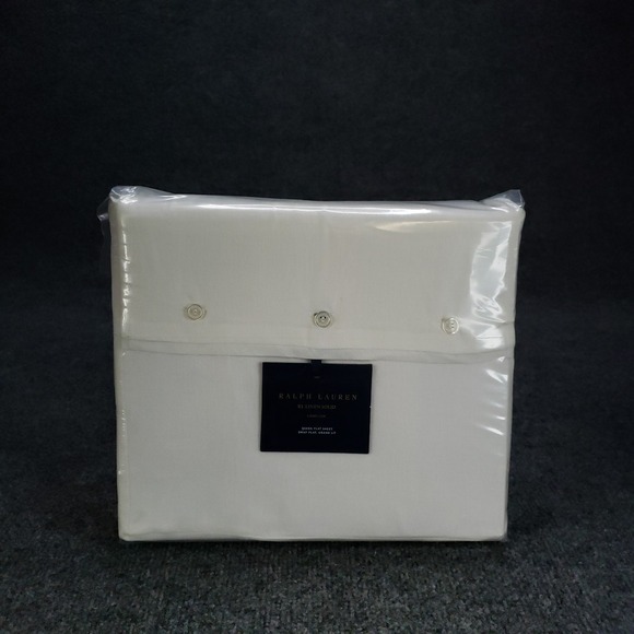 Ralph Lauren Other - Ralph Lauren Linen Queen Flat Sheet Solid Alabaster White NEW Flat Sheet Only